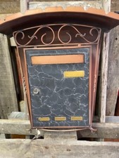 Briefkasten Kupfer Front Schieferoptik gebraucht