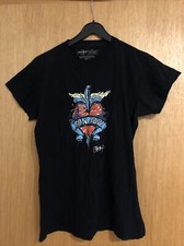 Hard Rock Café Shirt Damen Schwarz / Druck „Bon Jovi“ L Berlin „Nichtraucher“