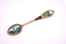 Andenkenlöffel mit Laffen Malerei Holland 13,5 cm #T22