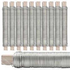 1-100 Rollen Wickeldraht Bindedraht Basteldraht Blumendraht verzinkt Holzstab