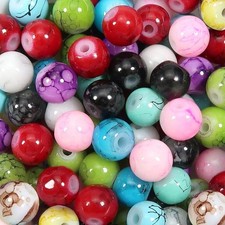 100 Glasperlen – Marmoroptik