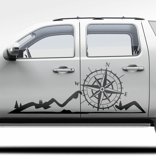 Auto aufkleber berge - auto,