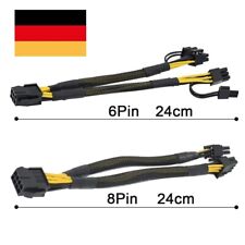 PCIe Adapter Grafikkarten Stromkabel 6 Pin oder 8 Pin Buchse zu 2x 8 Pin 6+2 S