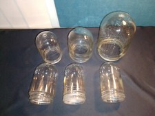 1 Konvolut 6 x Glashauben Glasdome Glaskuppeln Laborglas