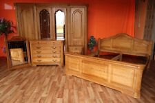 Nr.1890 Schlafzimmer: Schrank,Bett,Nachttische,Spiegel Eiche Vollmassiv