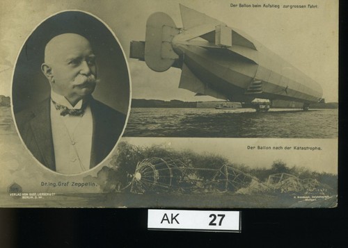 Ak027 zeppelin ballon beim - ak027,,