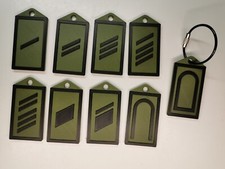 Schlüsselanhänger Dienstgradabzeichen Militär 3D gedruckt 30x60