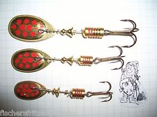 Original Mepps Spinner Aglia gold mit rote Punkte  zum Sparpreis