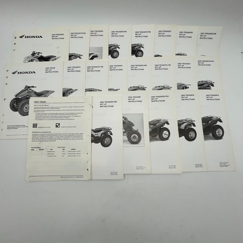 Honda atv factory set - factory, set-up