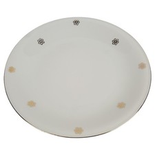 Porzellan Blumen Golddekor Goldrand elfenbein Kuchenteller D 19,4 cm 