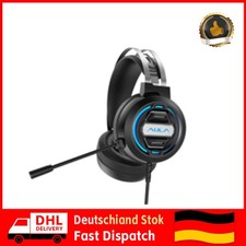 Over Ear LED Stereo Headset S603 mit Mikrofon Gaming USB PC Office Kopfhörer NEU