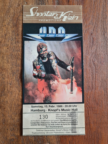 Ticket 13 02 1988 - u.d.o., 13.02.1988