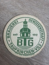 Uralter Bierdeckel - Taufkirchen - Dorfen - Erding - Brauerei Genossenschaft Rar