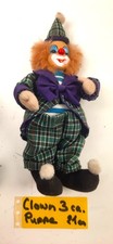 Vintage Clown Puppe nr. 3 ca. 21 cm groß  zur Dekoration oder als Sammlerstück