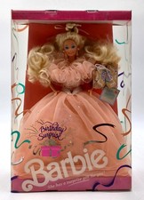 1991 Birthday Surprise Barbie Puppe / Geburtstags-Barbie / Mattel 3679, NrfB