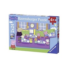 Ravensburger Peppa Wutz Schule Puzzle 2x24 Teile Kinder ab 4 Jahren