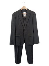 EMPORIO ARMANI Anzug Herren 48; M Grau Gestreift Leinen Business