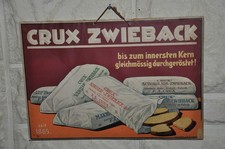 Altes Reklameschild 20/30er Jahre Crux Zwieback Düsseldorf,Ärztlich Empfohlen