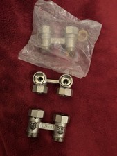 COSMO ZWEIROHR HAHNBLOCK DURCHGANG 3/4" VENTILHEIZKÖRPER FLACHHEIZKÖRPER SIMPLEX