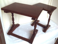 Beistelltisch 2. Holz Blumen Tischchen Vintage Satztisch Antik Stil Stilmöbel