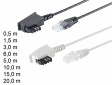 VDSL Routerkabel für DSL Telefonkanbel TAE-F RJ45 ISDN Router Telefon 0,5m - 20m