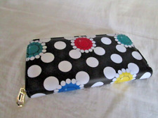 Geldbörse Portmonnaie Mehrfarbig weiße Punkte Kunstleder Geldbeutel
