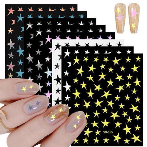 Stern nagelaufkleber - nagelaufkleber, 3d