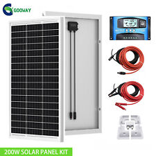 12V 200W Solarpanel Set mit Halterungen für Wohnmobile Anhänger Wohnmobil Wohnwagen Camper