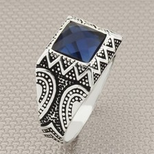 Herrenring 925 Silber Stein