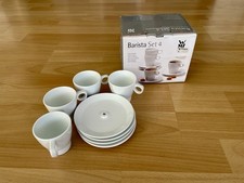 WMF Espresso Tassen und Untertassen, Porzellan, Weiß, 4 Stück, Mit OVP