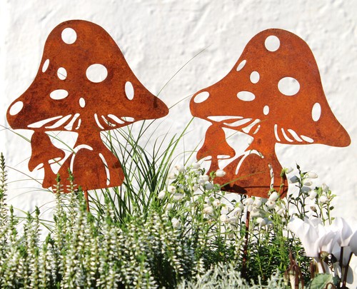 2er set gartendeko pilz - set,
