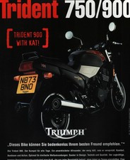 Prospekt Triumph Motorrad Datenblatt Trident 750 900