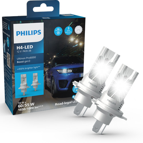 Philips ultinon pro6000 led - philips, h4