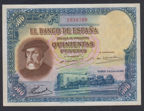 Billet espagne 500 - billet,