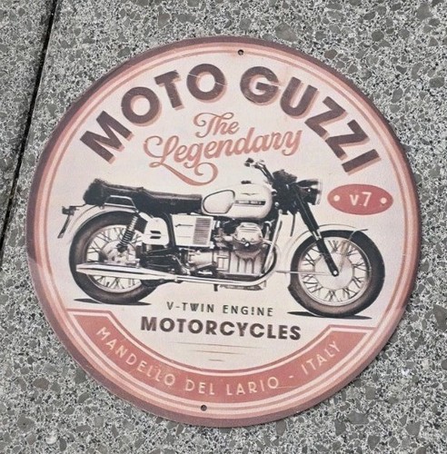 Blechschild rund moto guzzi - rund,