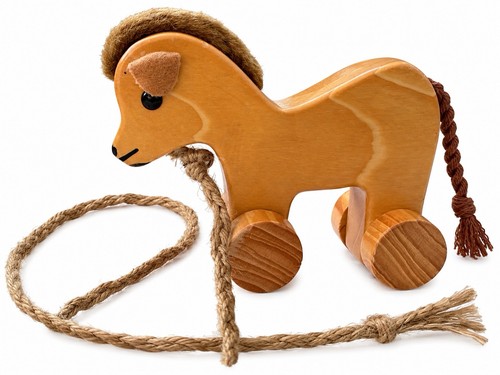 Holz nachziehtier pferd - nachziehtier,
