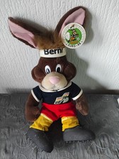  Plüsch Berni- offizielles Maskottchen Fußball  EU-Meisterschaft 1988 mit Schild