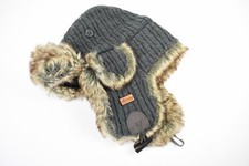 Herman Hut Herren Klein Grau Outdoor Pelzrand Ohrenschützer