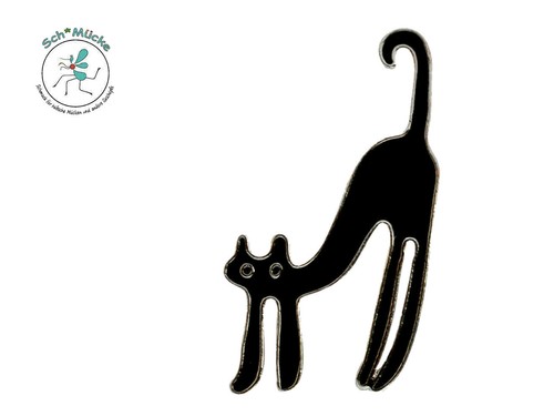 Anstecker katze schwarz kater - katze,