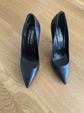 High Heels, elegant, italienisches Design, schwarzes Leder, nur einmal getragen 