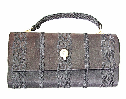 Schwarz seide handtasche stil - seide,