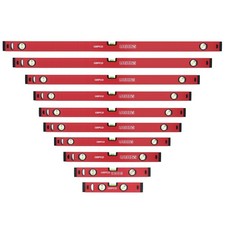 Wasserwaage 30-180 cm Aluminium 1.2 mm Richtwaage Messwaage Bauwaage 3 Libellen