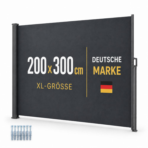 Seiten markise ausziehbar 300 - ausziehbar,