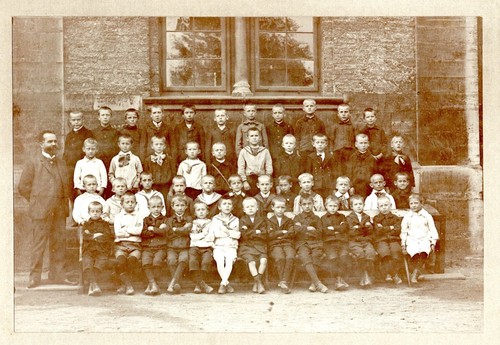 Altes klassenfoto jungen - klassenfoto,