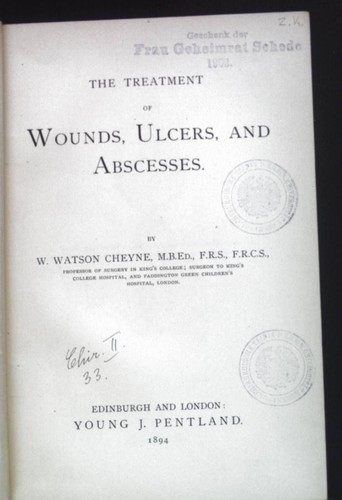The treatment wounds - the, of