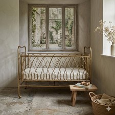 Vintage Kinderbett aus Messing