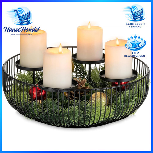 Adventskranz modern metall - adventskranz,