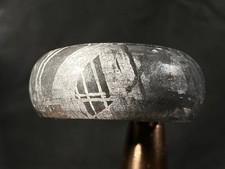 GIBEON Meteorit Ring - Größe 5 - Ehering Weltraum Astronomie Schmuck, B 51275