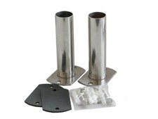 Schwimmbadleiter Tiefbeckenleiter Flansch Montageset V2A Edelstahl 1 Paar Ø43 mm