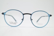 Brille VISIBILIA 33329 TITAN Metallic Blau Oval Brillengestell eyeglasses Neu